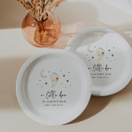 Plato De Papel Little Boo Halloween Cute Ghost Baby Shower