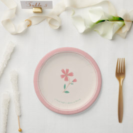 Plato De Papel Little Bud Floral Hand Lettering Stickers