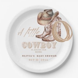 Plato De Papel Little Cowboy Baby