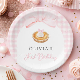 Plato De Papel Little Cutie Pie Coquette Primer Cumpleaños