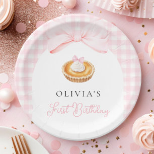 Plato De Papel Little Cutie Pie Coquette Primer Cumpleaños