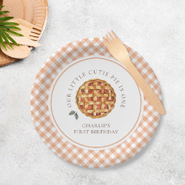 Plato De Papel Little Cutie Pie Fall 1er cumpleaños