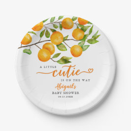Plato De Papel Little Cutie Summer Fruit Baby Shower