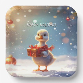Plato De Papel Little Duck Holiday Paper Plate