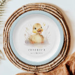 Plato De Papel Little Duckling Baby Shower<br><div class="desc">Pequeñas placas de papel Baby Shower</div>