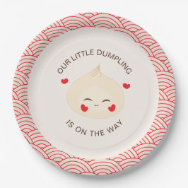 Plato De Papel Little Dumpling Dim Sum Baby Shower