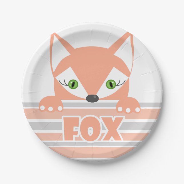 Plato De Papel Little Fox (Anverso)