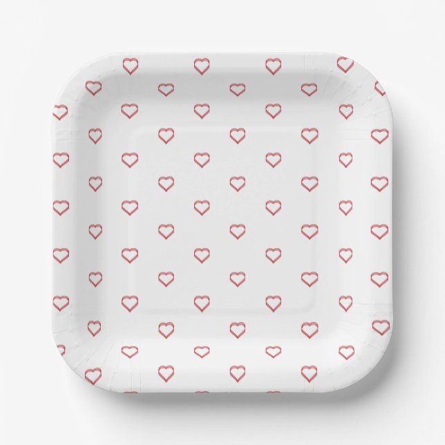 Plato De Papel little hearts  paper plates (Anverso)