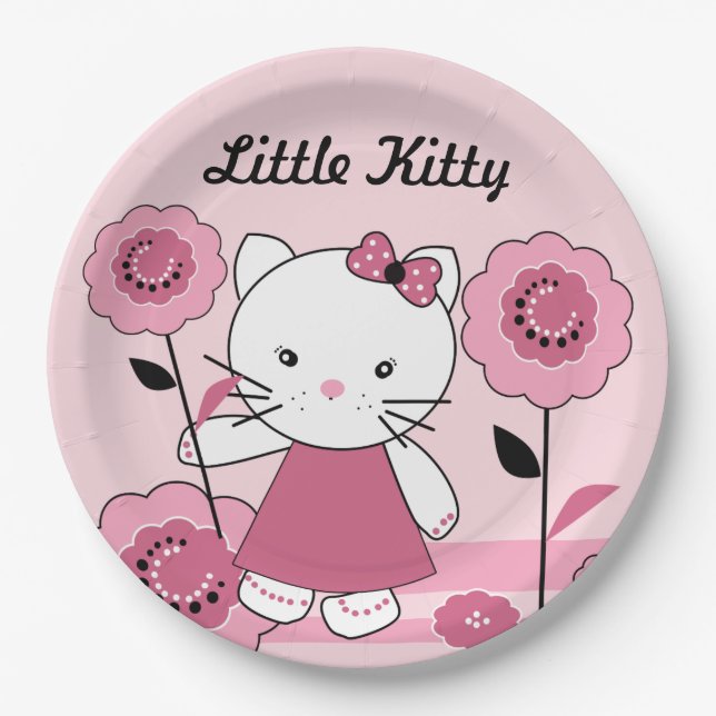 Plato De Papel Little Kitty (Anverso)