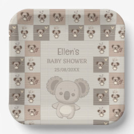 Plato De Papel Little Koala Bliss