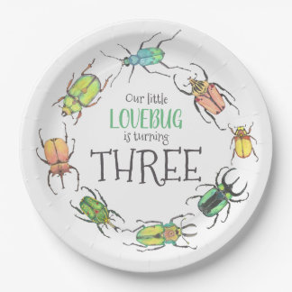 Plato De Papel Little Lovebug Birday Party