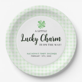 Plato De Papel Little Lucky Charm St Patrick's Baby Shower