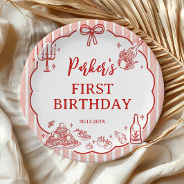 Plato De Papel Little Meatball Italian Pasta Birthday Party