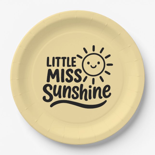 Plato de papel – Little Miss Sunshine (Anverso)