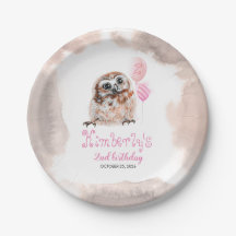 Little Owl Cute Pink Birday