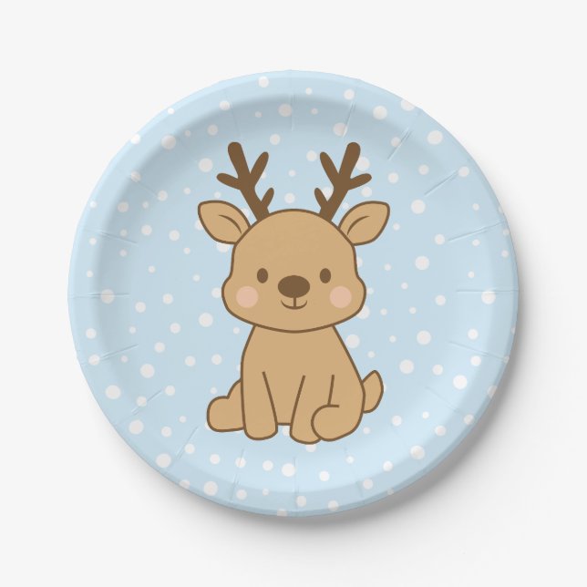 Plato De Papel Little Reindeer (Anverso)