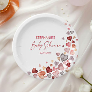 Plato De Papel Little Slove Valentines Baby Shower