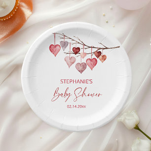 Plato De Papel Little Slove Valentines Baby Shower