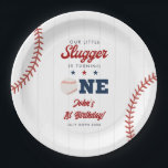 Plato De Papel Little Slugger Baseball 1st Birthday<br><div class="desc">These fun baseball themed 1st birthday party paper plates can be personalized with all your special birthday party details. Designed by Thisisnotme©</div>