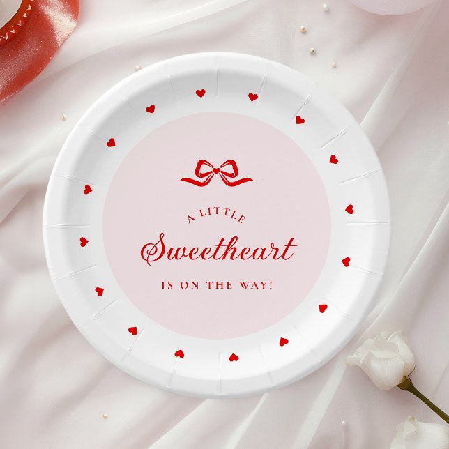 Plato De Papel Little Sweetheart Baby Shower Paper Plates (Subido por el creador)