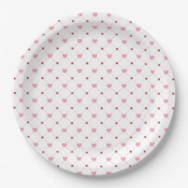 Plato De Papel Little Sweetheart Valentine's Baby Shower Pink