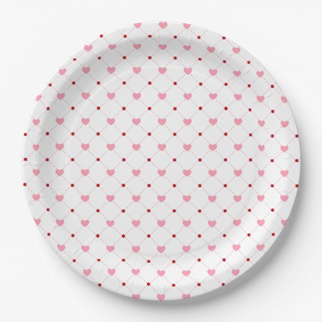 Plato De Papel Little Sweetheart Valentine's Baby Shower Pink   (Anverso)