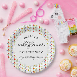 Plato De Papel Little Wildflower Baby Shower