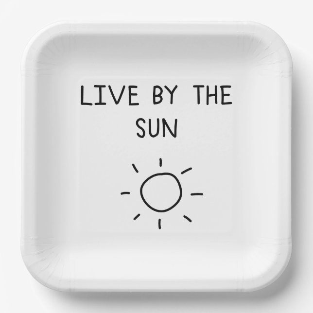 Plato De Papel Live By the Sun (Anverso)