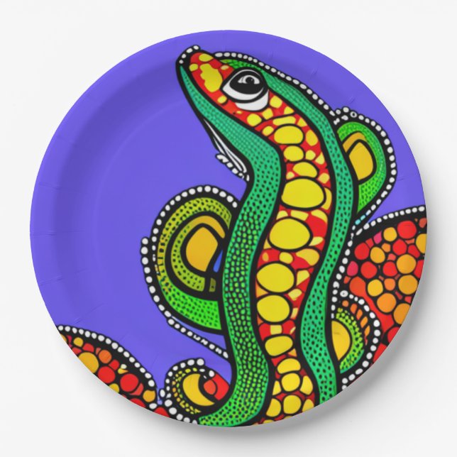 Plato De Papel Lizard Love (Anverso)