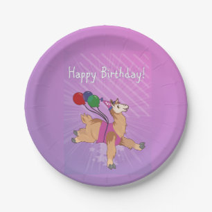 Plato De Papel ¡Llama del feliz cumpleaños!