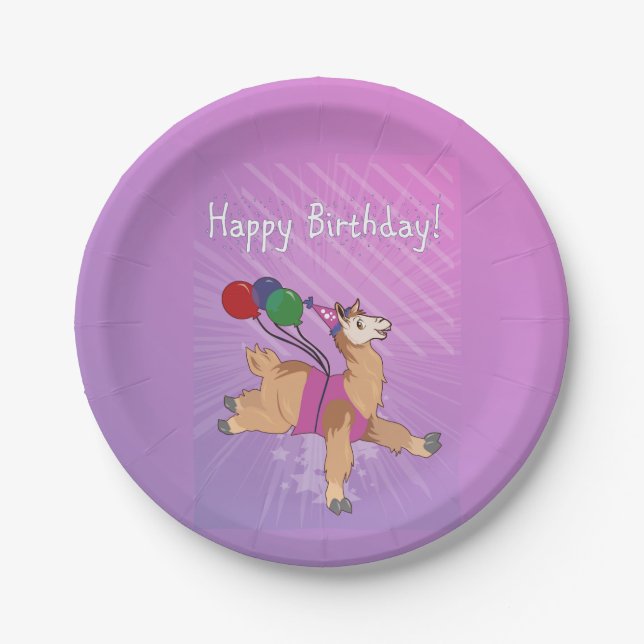 Plato De Papel ¡Llama del feliz cumpleaños! (Anverso)