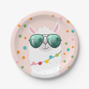 Plato De Papel Llama Rama Papel Fiesta mexicana Fiesta Alpaca