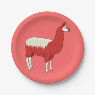 Plato De Papel Llama Roja Divertida