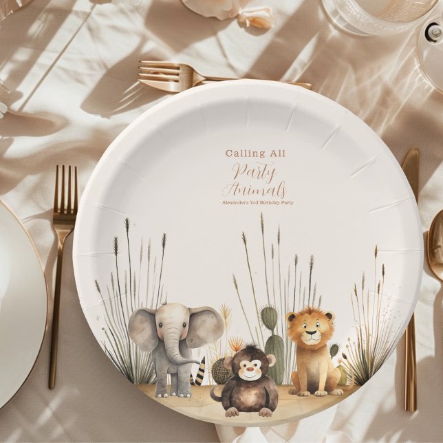 Plato De Papel Llamando a todos los animales Fiestas al cumpleaño (Subido por el creador)