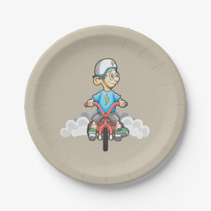 Plato De Papel Llamando a Todos los Motociclistas