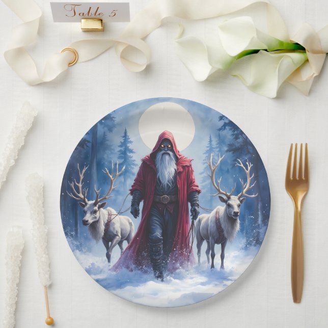 Plato De Papel Llega el Rey del Invierno.  (Boda)