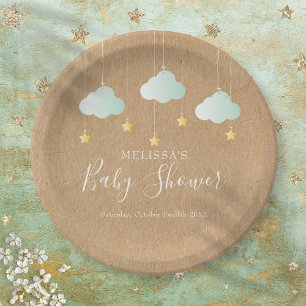 Plato De Papel Lluvia de Bebé / Baby Shower de Twinkle Twinkle Li