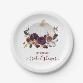 Plato De Papel Lluvia de flores de otoño para la boda de la calab