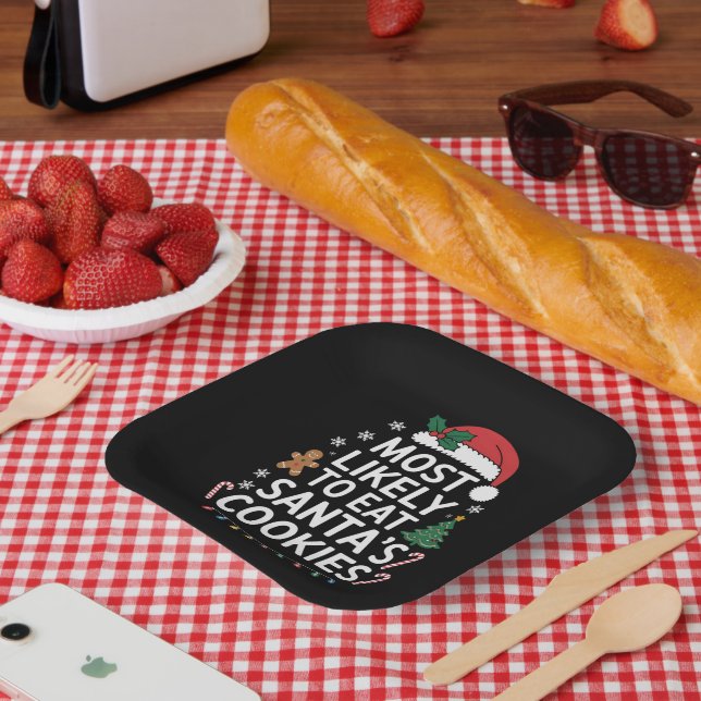 Plato De Papel Lo Más Probable Es Comer A Los Navidades Familiare (Picnic)