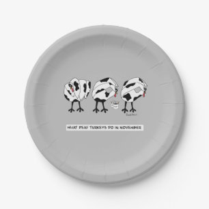 Plato De Papel Lo Que Hacen Los Pavos Sordos En Noviembre