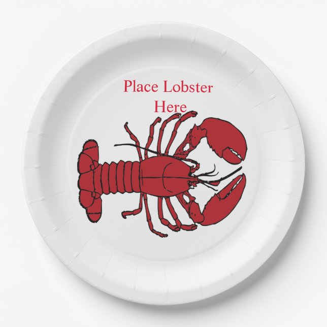 Plato De Papel Lobster de Red Maine Thunder_Cove   (Anverso)