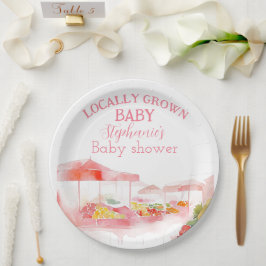 Plato De Papel Locally Grown Baby Girl Shower Farmers Market