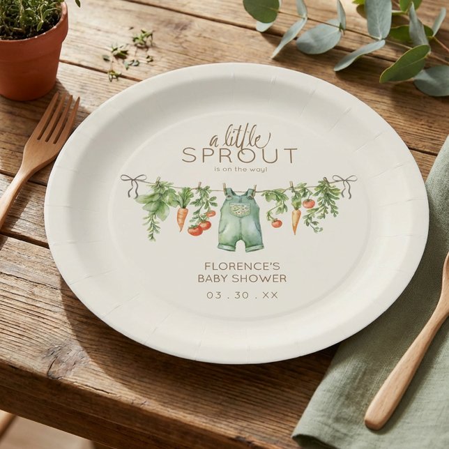 Plato De Papel Locally Grown Baby Shower Party (Subido por el creador)