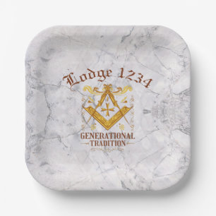 Plato De Papel Lodge Masonic