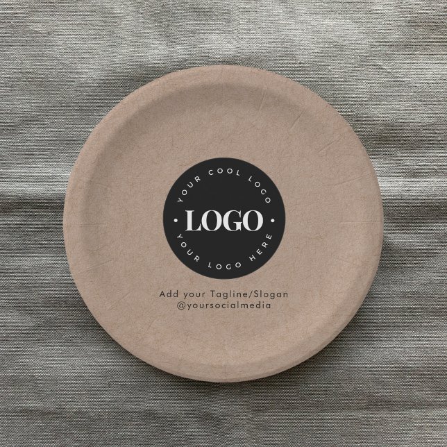Plato De Papel Logo de la Compañía de Personalizados circulares (Subido por el creador)