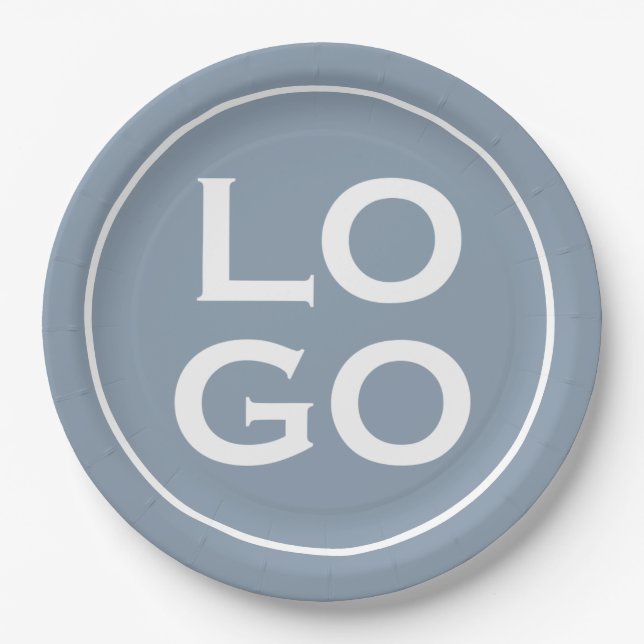 Plato De Papel Logo de la empresa o del Personalizado de negocios (Anverso)