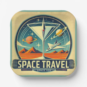 Plato De Papel Logo de Martini Space Travel 1957