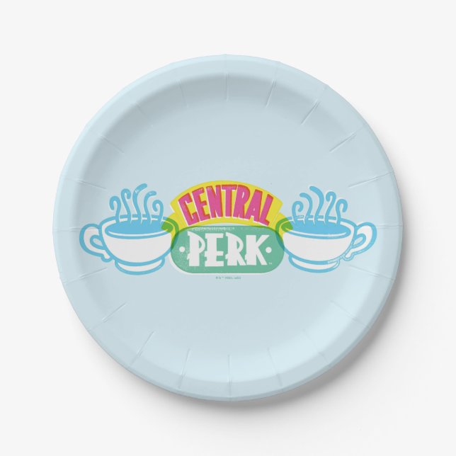 Plato De Papel Logo de Neon Central Perk (Anverso)