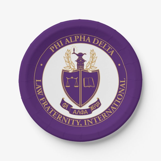 Plato De Papel Logo de Phi Alpha Delta (Anverso)