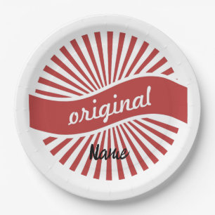 Plato De Papel Logo de Señal Original Thunder_Cove